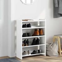 Schoenenrek 80x25x61,5 cm bewerkt hout wit - thumbnail