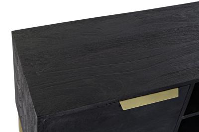 Tv-meubel DKD Home Decor Zwart Metaal Gouden Mangohout (147 x 40 x 51 cm) Tv-meubel DKD Home Decor Zwart Metaal Gouden Mangohout (147 x 40 x 51 cm)