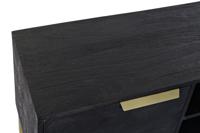 Tv-meubel DKD Home Decor Zwart Metaal Gouden Mangohout (147 x 40 x 51 cm) - thumbnail