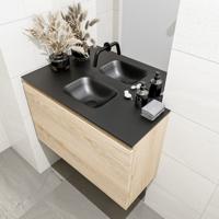 MONDIAZ OLAN 80cm toiletmeubel washed_oak. LEX wastafel urban midden geen kraangat - thumbnail