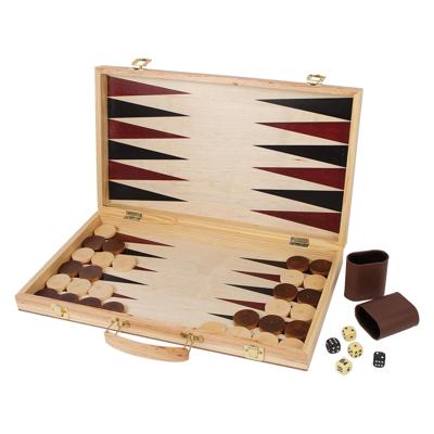 Small Foot houten schaakspel en backgammon