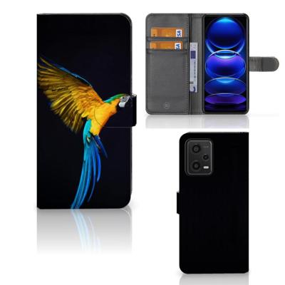 Xiaomi Redmi Note 12 5G | Poco X5 | Telefoonhoesje | Met pasjeshouder | Papegaai