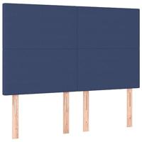 Boxspring met matras stof blauw 140x200 cm - thumbnail