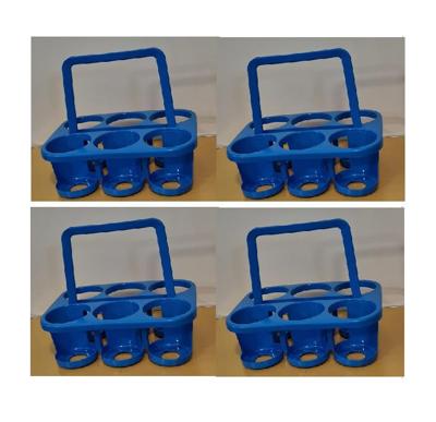 Cti Flessendrager 28 x 32,5 x 23,5 cm - Blauw , set van 4 stuks