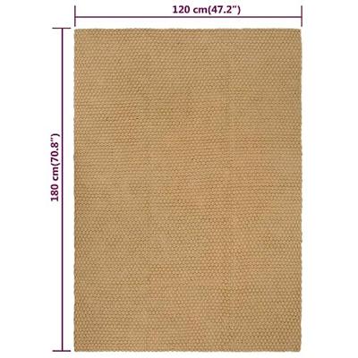 VidaXL Vloerkleed rechthoekig 120x180 cm jute naturel