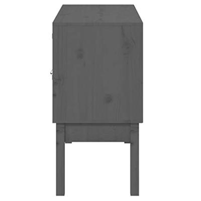 Dressoir 110x40x78 cm massief grenenhout grijs - thumbnail