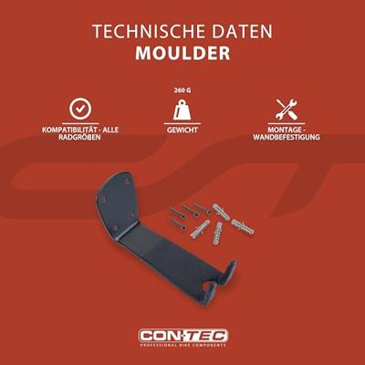 CONTEC fahrradwandhalter "moulder" ct storage hook wallmount, pedal