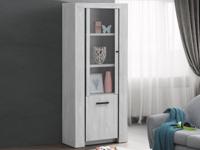 Vitrinekast ELVITA 2 deuren gebleekte eik - thumbnail