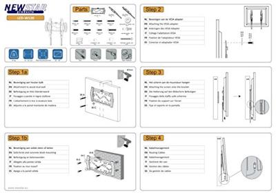 Neomounts LED-W120 TV-beugel 55,9 cm (22) - 101,6 cm (40) Vast Neomounts LED-W120 TV-beugel 55,9 cm (22) - 101,6 cm (40) Vast