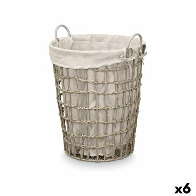 Mand Kipit HX30550 Grijs Polyester Stof Polypropyleen Ijzer Plastic 50 % katoen 46 x 59 x 43 cm (6 Stuks)