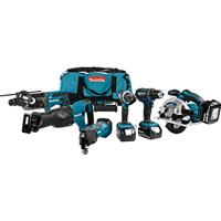 Makita DLX6038T Accu Combiset 6-delig 18V 5.0Ah in Trolley Tas - thumbnail