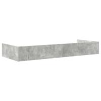 Opbergbedframe met hoofdeinde Beton Grijs 90 x 200 cm Bewerkt hout - thumbnail