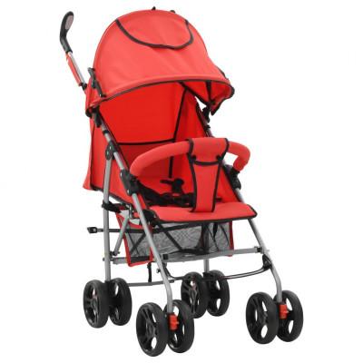 vidaXL Kinderwagen/buggy 2-in-1 inklapbaar staal rood vidaXL Kinderwagen/buggy 2-in-1 inklapbaar staal rood