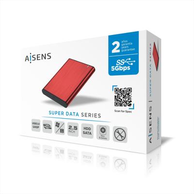 Hard drive hoes Aisens ASE-2525RED Rood 2,5"