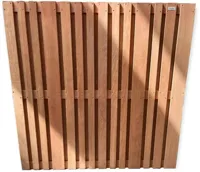 Elephant hardhout FSC schutting "stripes" recht 28 latten 15mm 4,5x180x180cm - thumbnail