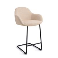 Jesper Home Barkruk 'Kushi' Arch Black, kleur Trouty Tinge (zithoogte 68cm) - thumbnail