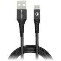 Mobilize Strong Nylon Cable USB to Micro USB 2m. 12W Black - thumbnail