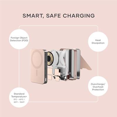 Satechi OntheGo magnetische Qi2 Powerbank met Stand (10.000mAh/20W) - Desert Rose