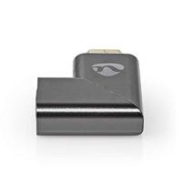 HDMI-Adapter | HDMI Male / HDMI Connector | HDMI Female / HDMI Output | Verguld | Rechts Gehoekt | Aluminium - thumbnail