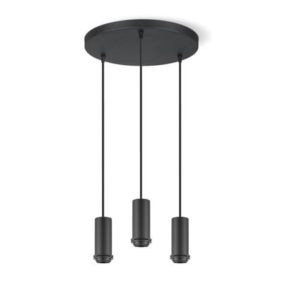 Light depot - hanglamp pendel XXL 3L rond - zwart - Outlet