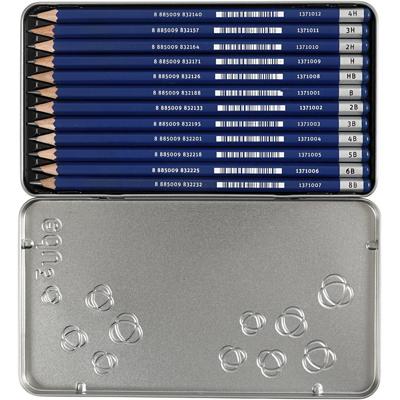 EDU3 Edu tekenpotlood, b,2b,4b,5b,6b,8b,9b,hb,h,2h,3h,4h, 12 stuk/ 1 doos