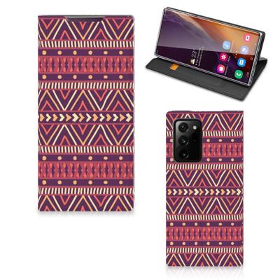 Samsung Galaxy Note 20 Ultra | Hoesje met Magneet | Aztec Paars