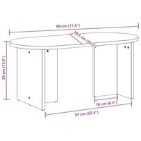 Salontafel Naturel 80 x 39.5 x 35 cm Massief grenenhout - thumbnail
