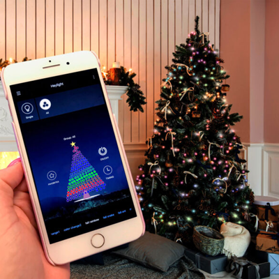 Slimme lichtsnoer verlichting met 160 multicolor LED's