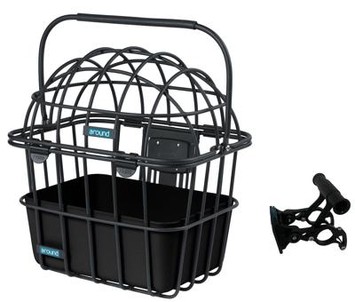 Around dieren mand luna voorop alu mat zwart afneembaar Around dieren mand luna voorop alu mat zwart afneembaar