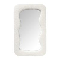 Spiegel wave teddy - wit - 60x37 cm - thumbnail