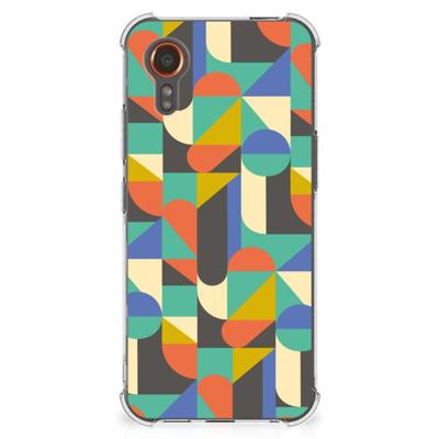 Samsung Galaxy Xcover 7 Doorzichtige Silicone Hoesje Funky Retro Samsung Galaxy Xcover 7 Doorzichtige Silicone Hoesje Funky Retro