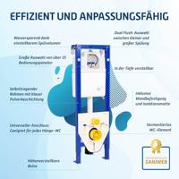 Ben Pro Flush smal inbouwreservoir incl. wandbevestiging en isolatiemat - thumbnail