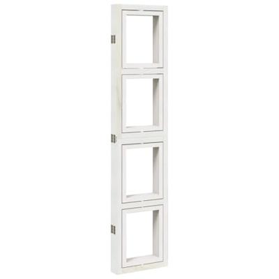 Kamerscherm met 5 panelen massief paulowniahout wit Kamerscherm met 5 panelen massief paulowniahout wit