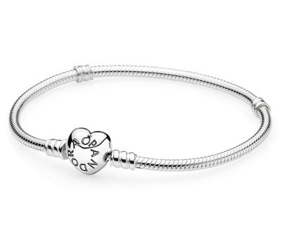 Pandora HEART CLASP SNAKE CHAIN BRACELET Dames armband