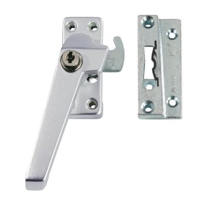 AXA 3319 Veiligheids raamsluiting F1 met cilindersluiting, nok en haakschoot opbouw linksdraaiend - 3319-61-91/GE