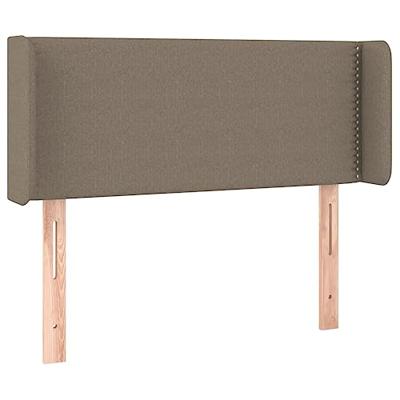 Hoofdbord met randen 93x16x78/88 cm stof taupe