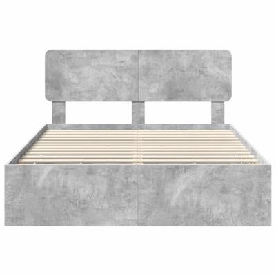 Bedframe met lade Beton Grijs 150 x 200 cm Geconstrueerd hout