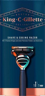 Gillette King C. Gillette Scheermes Blue Chrome - 1 Scheermesje Gillette King C. Gillette Scheermes Blue Chrome - 1 Scheermesje