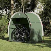 VidaXL Fietstent met dak met opslag groen 210 x 90 x 174 cm - thumbnail