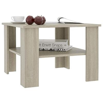 VidaXL Salontafel 60x60x42 cm bewerkt hout sonoma eikenkleurig