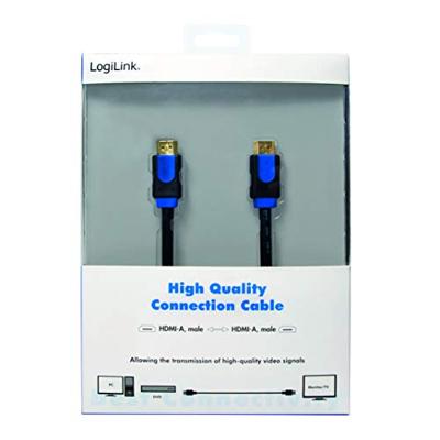 LogiLink CHB1115 HDMI-kabel HDMI Aansluitkabel HDMI-A-stekker, HDMI-A-stekker 15.00 m Zwart 4K UHD