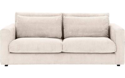 Goossens Bank Ravenia beige, stof, 3-zits, stijlvol landelijk Goossens Bank Ravenia beige, stof, 3-zits, stijlvol landelijk