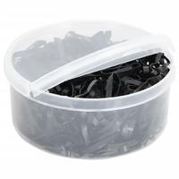 VidaXL Haarelastiekjes paard 500 st silicone zwart - thumbnail