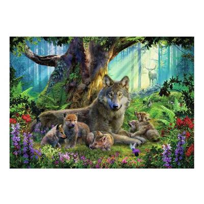 Ravensburger legpuzzel familie wolf in het bos, 1000st.