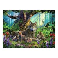 Ravensburger legpuzzel familie wolf in het bos, 1000st. - thumbnail