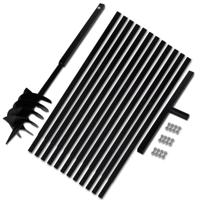 Grondboor met handvat 180 mm en verlengstukken 13 m (staal) - thumbnail