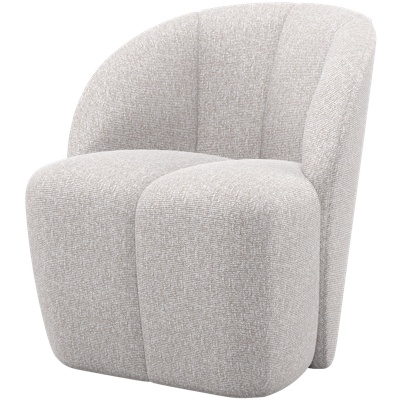 WOOOD Mojo draaifauteuil bouclé ecru melange