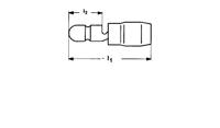 Klauke 1050 Ronde connector 4 mm² 6 mm² Stift-Ø: 5 mm Deels geïsoleerd Geel 1 stuk(s) - thumbnail