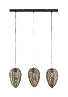 Light & Living Hanglamp 'Yaelle' 3-Lamps, kleur Antiek Brons/Mat Zwart - thumbnail