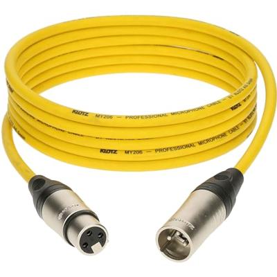 Klotz M1 K GE microfoonkabel 3p XLR F/M geel 2 meter
